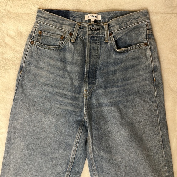 RE/DONE  70'S Ultra High Rise Wide Leg 60s Fade Wash - Picture 3 of 5